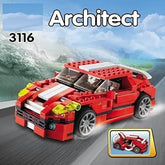 LEGO Architect 3116 3 Model Dinosaur, Aircraft and car Creator Building Blocks for Kids, Interconnecting Construction Set Toy